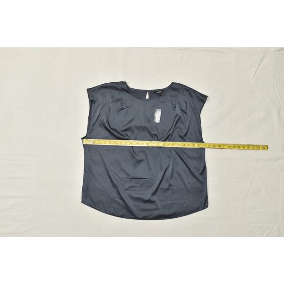 Express Women's Gray Sleeveless Blouse Top Regular Size XL Polyester NWT - Picture 2 of 8